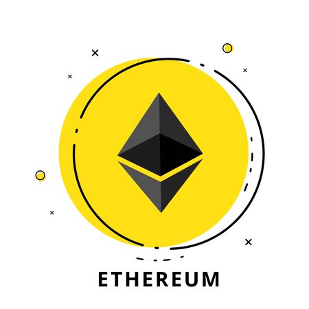 Ethereum sign. Vector illustration.のイラスト素材