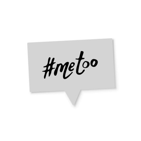 Hashtag Me too. Handwritten lettering Metoo. Vector illustration.のイラスト素材