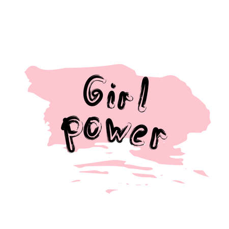 Girl Power composition. Vector illustration.のイラスト素材