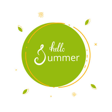 Hello Summer banner. Vector illustration.のイラスト素材