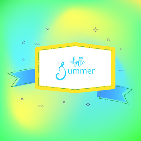 Hello Summer banner. Vector illustration design.のイラスト素材