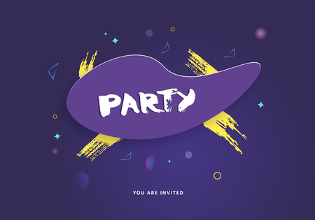 Pool Party banner. Horizontal flyer for holiday design. Card for social media and web.  Vector illustration.のイラスト素材