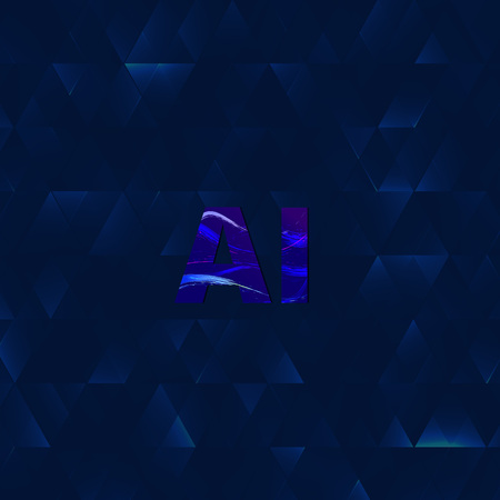 Artificial Intelligence banner with decoration. AI concept. Vector illustration.