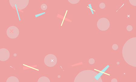 Pink background with decorative elements. Geometric temlate for poster. Vector illustration.のイラスト素材