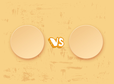 Versus template. VS screen with round badge empty space. Battle background. Vector illustration.のイラスト素材