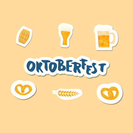 Oktoberfest set composition.のイラスト素材