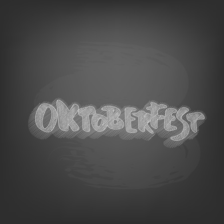 Oktoberfest chalk lettering composition.のイラスト素材