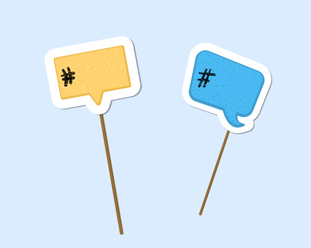 Set of hashtag signs.のイラスト素材