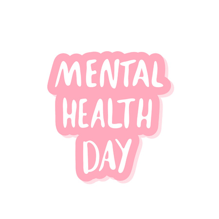 Mental Health Day quote.のイラスト素材