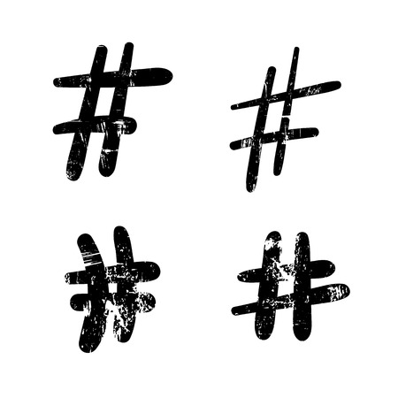 Vector set of hashtag signs. Element for social media networks.のイラスト素材