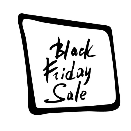 Black Friday sale text with decoration. Lettering for promotion of sale.のイラスト素材