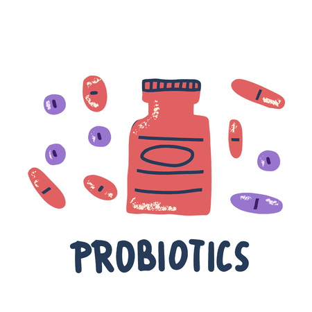 Probiotic concept. Vector illustration.のイラスト素材