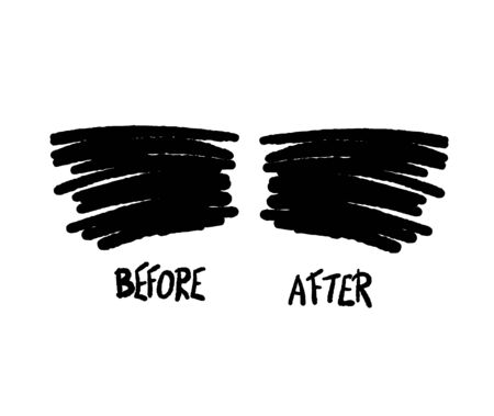 Before and after vector template background. Comparison concept with empty space. Progress screen.  Vector black and white design illustration.のイラスト素材