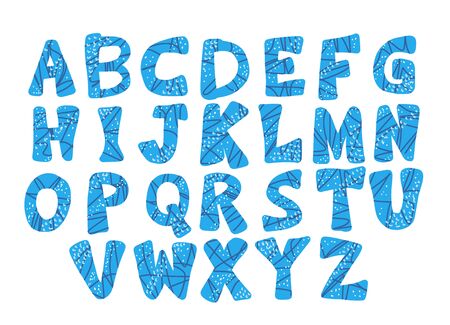 Stylized alphabet. Typography modern design. Vector letters set.のイラスト素材