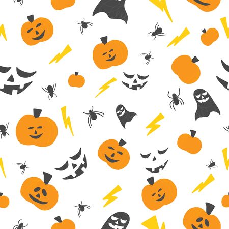 Happy halloween  seamless pattern. Vector illustartion.のイラスト素材