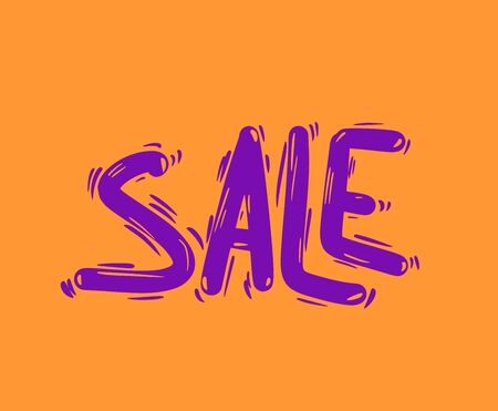Sale hand drawn quote. Vector stylized brush word.のイラスト素材