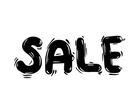 Sale hand drawn text. Vector stylized brush word.のイラスト素材