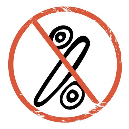 Buy nothing symbol. Forbiddance  purchase sign.  Vector illustration.のイラスト素材