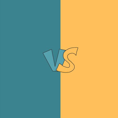 Versus  sign with copy space. VS screen. Decorative battle cover with lettering. Template for banner for competition. Vector illustration.のイラスト素材