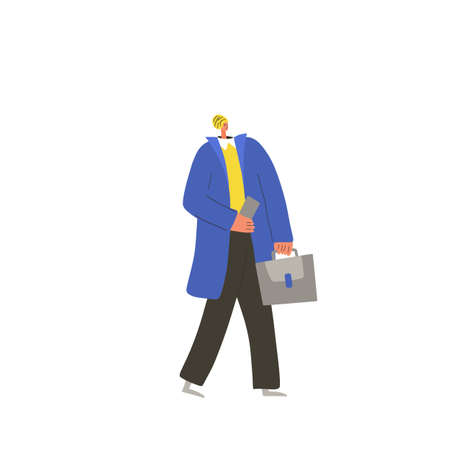 Muslim woman with laptop. Business female characters isolated on white background. Flat cartoon vector illustration.のイラスト素材