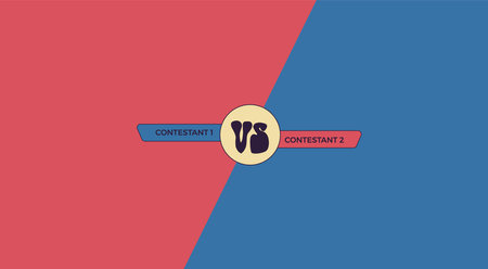 Versus retro template with logo and contestants names. Vs poster Vector illustration.のイラスト素材