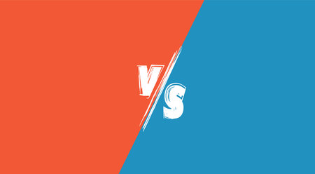 Versus comparison blank. Vs poster Vector illustration with divider.