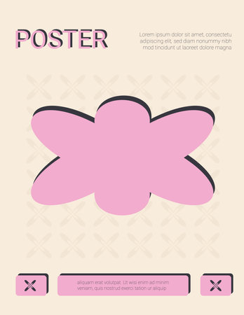 Retro banner template. Poster minimalistic cover. Vector illustration.のイラスト素材