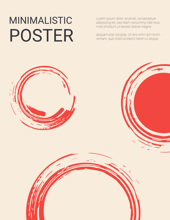 Abstract blank poster. Banner template. Minimalistic vector cover. Grunge background print.のイラスト素材