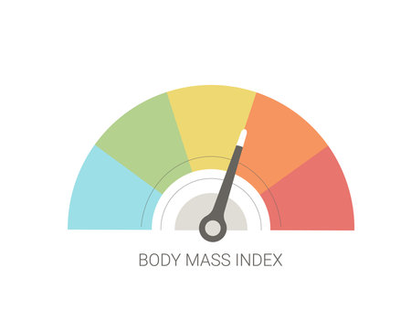 BMI indicator simple vector icon. Weight balance control. Body mass index.のイラスト素材