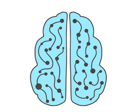 Brain sing. Artificial intelligence icon. AI symbol. Neurodiversity. Brainstorming, creative...