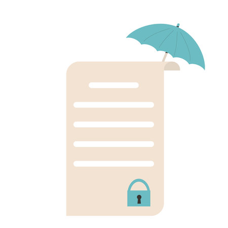 Business deal support and protect.NDA concept. Non disclosure agreement. Confidentiality contract document exchange. Vector illustration.のイラスト素材