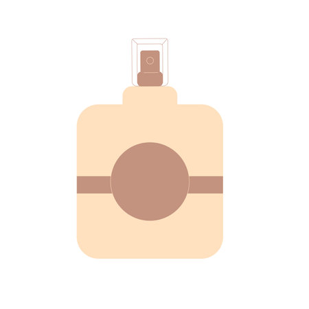Perfume bottle isolated on white background. Male fragrance fashion. Vector flat illustration.のイラスト素材