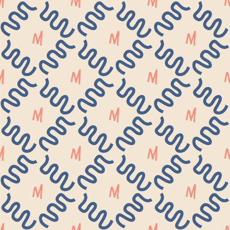 Abstract geometric seamless pattern. Scribble childish elements endless background. Doodle style...