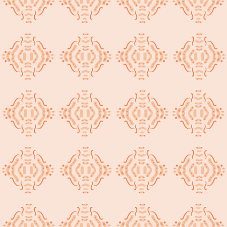 Abstract retro seamless pattern. vintage ornament endless background. Vector flat illustration.のイラスト素材