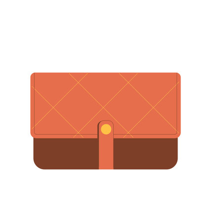Wallet isolated on white background. Purse bag. Vector flat illustration.のイラスト素材