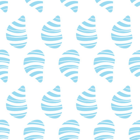 Abstract water drop shapes seamless pattern. Organic liquid elements endless background. Vector hand drawn flat illustration.のイラスト素材