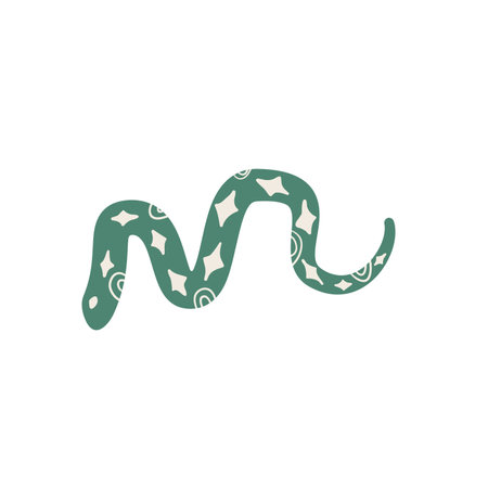 Green snake Chinese New Years symbol. Cny zodiac snake lunar 2025 isolated on white background....