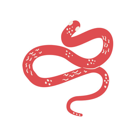 Snake Chinese New Years symbol. Cny zodiac snake lunar 2025 isolated on white background. Vector...