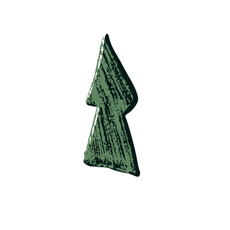 Arrow up crayon drawing. Neo brutalist doodle style. Pointer for collage isolated on white background. Vector hand drawn illustrationのイラスト素材