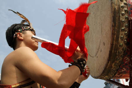 Man playing the drumsのeditorial素材