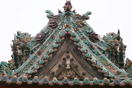 Shaanxi Province, Town God's Temple Sanyuan county ancient building roof.の写真素材