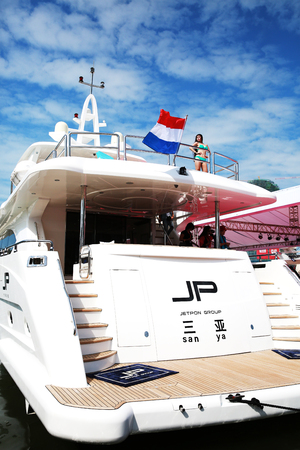 yacht exhibition at Hainan city of Sanya province .のeditorial素材