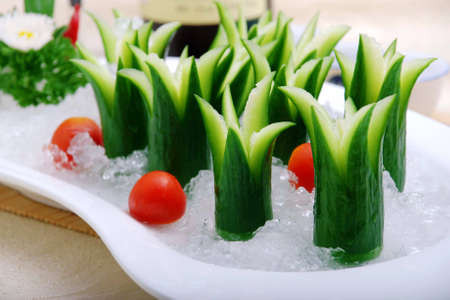 The ice with cucumberの写真素材