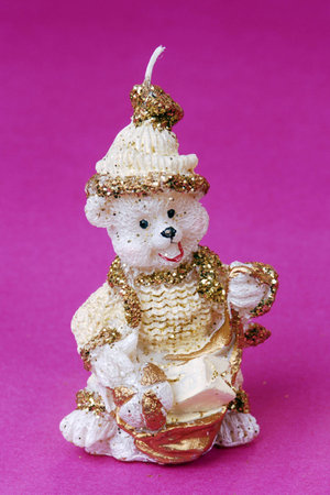 Closeup of a bear sculptureの写真素材