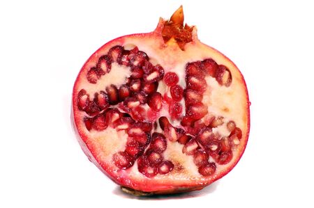 Pomegranate fruit on white backgroundの写真素材