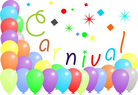 A carnival background isolated on whiteのイラスト素材