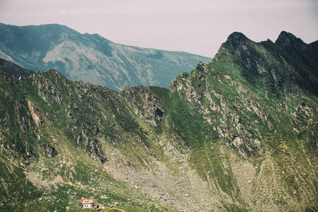 Mountain landscape Fagaras mountains,Romania.の写真素材