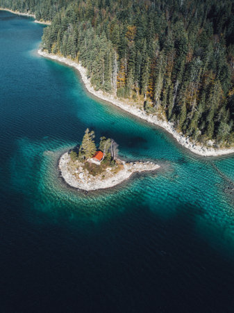 Aerial view of Lake Tahoe, California, United States.