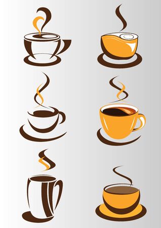 Coffee cup elements and collection for design のイラスト素材