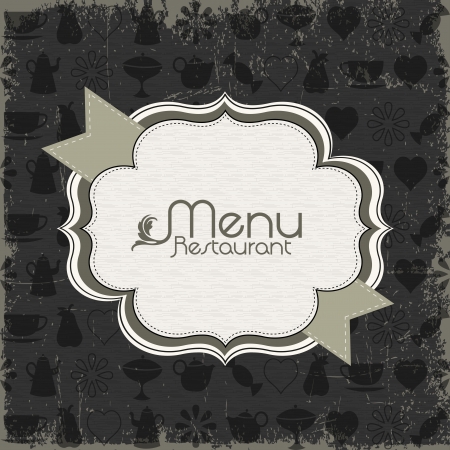 Restaurant menu design elementsのイラスト素材